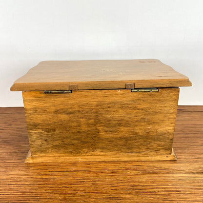 Vintage houten sieradenkistje