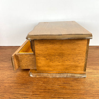 Vintage houten sieradenkistje