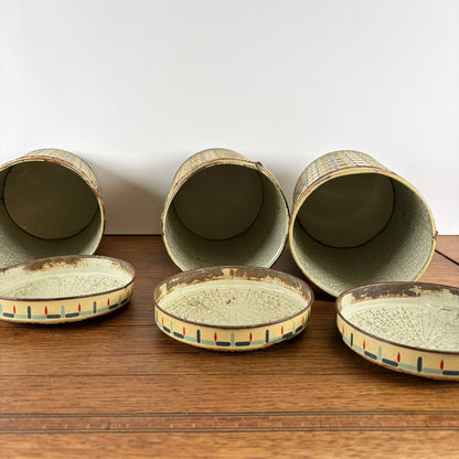 Set van 3 vintage blikken