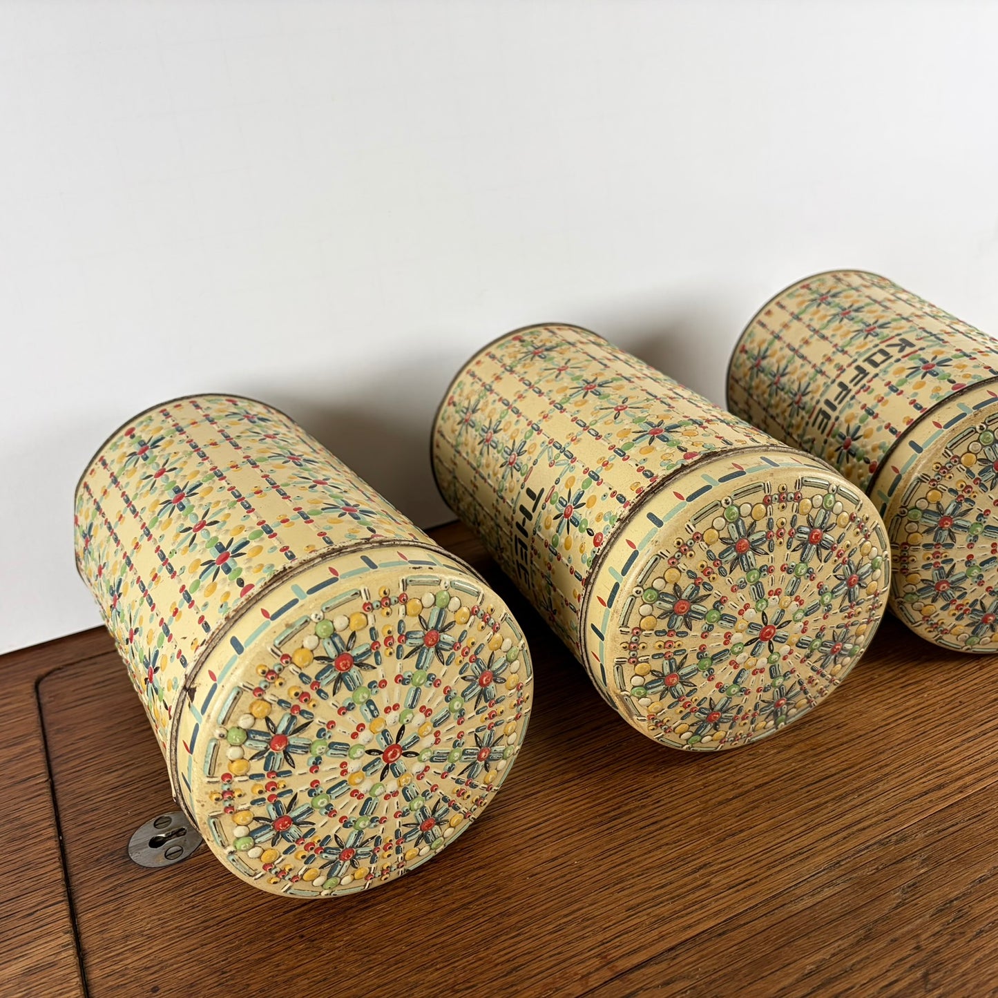 Set van 3 vintage blikken