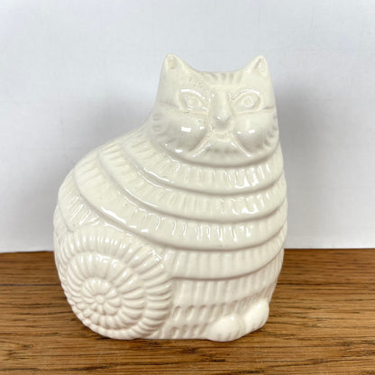 Vintage spaarpot witte kat