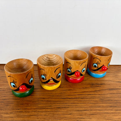 Vintage eierdopjes gezichtjes