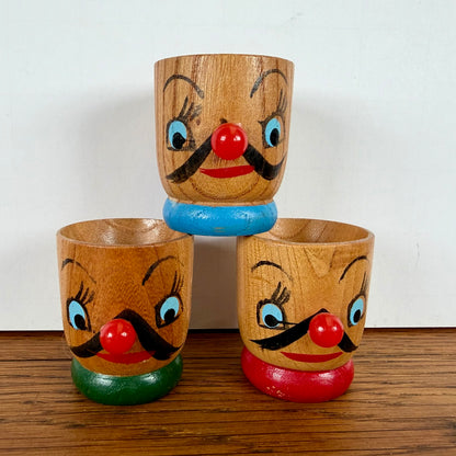 Vintage eierdopjes gezichtjes