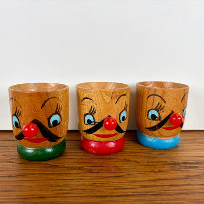 Vintage eierdopjes gezichtjes