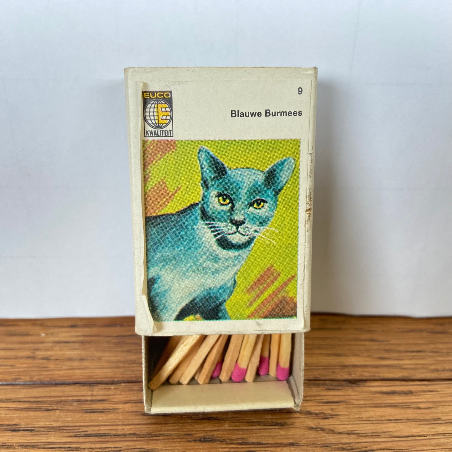 Vintage klein lucifer doosje kat