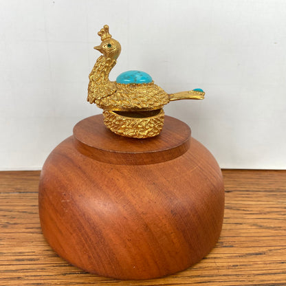 Vintage pillendoosje pauw