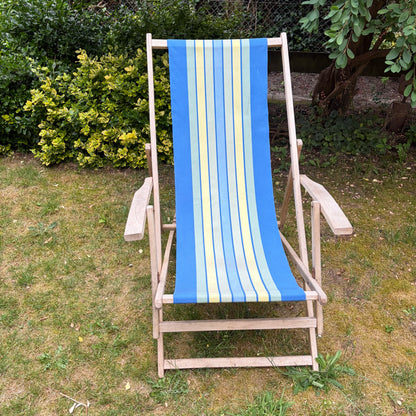Vintage houten strandstoel