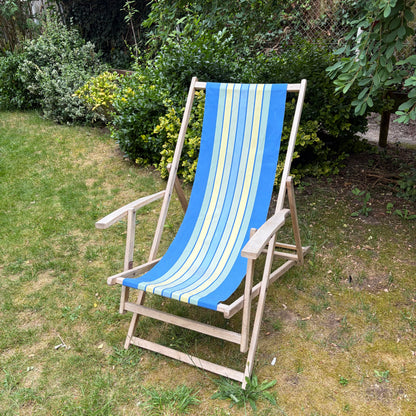 Vintage houten strandstoel