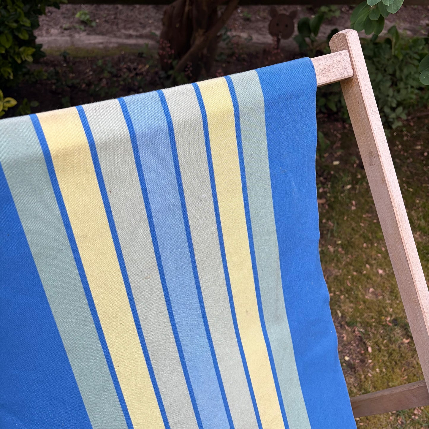 Vintage houten strandstoel
