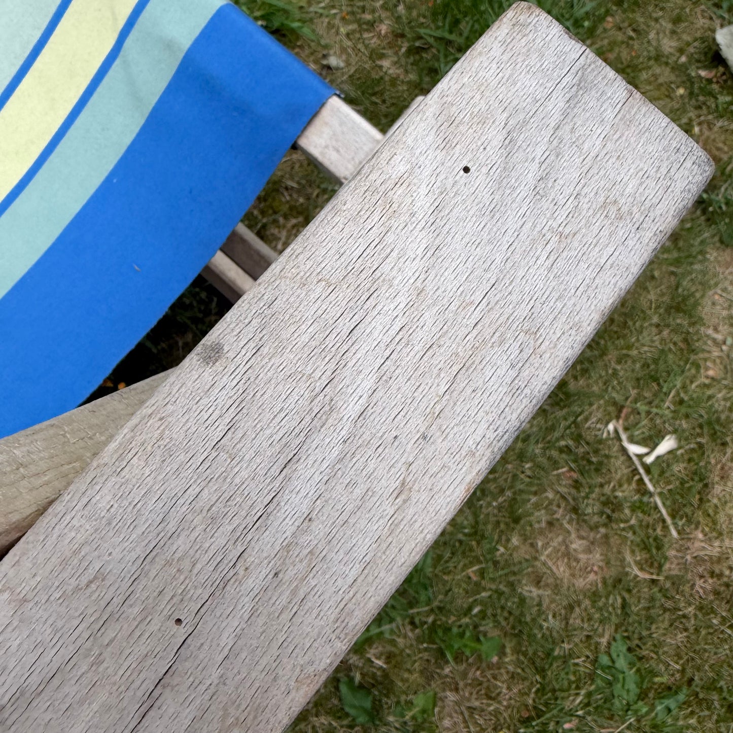 Vintage houten strandstoel