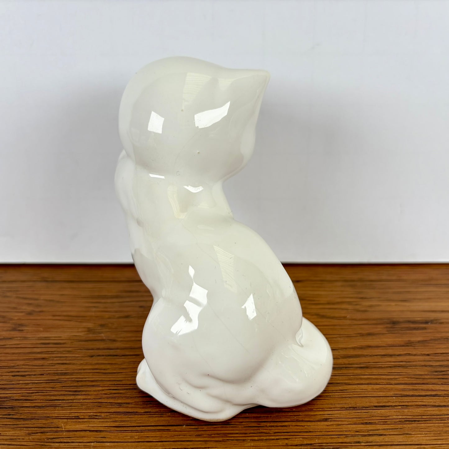 Vintage wit katje groene ogen klein