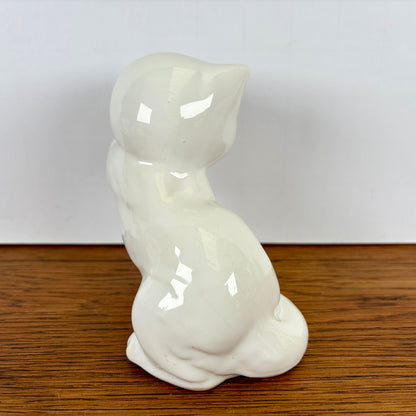 Vintage wit katje groene ogen klein