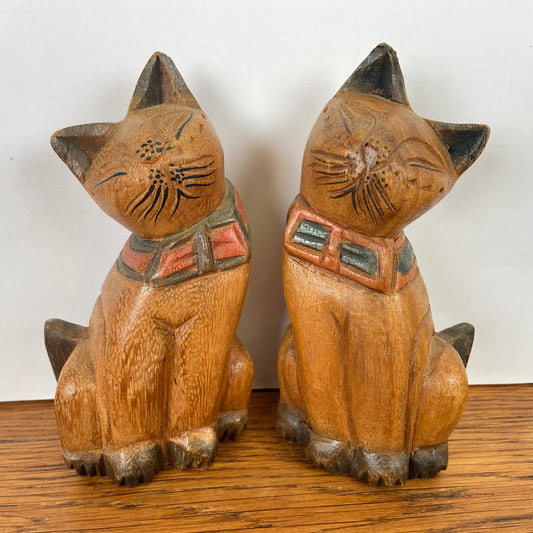 Vintage houten kattenstel