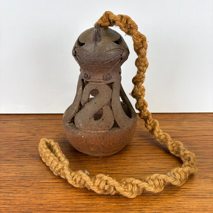 Vintage hangbloempot kat