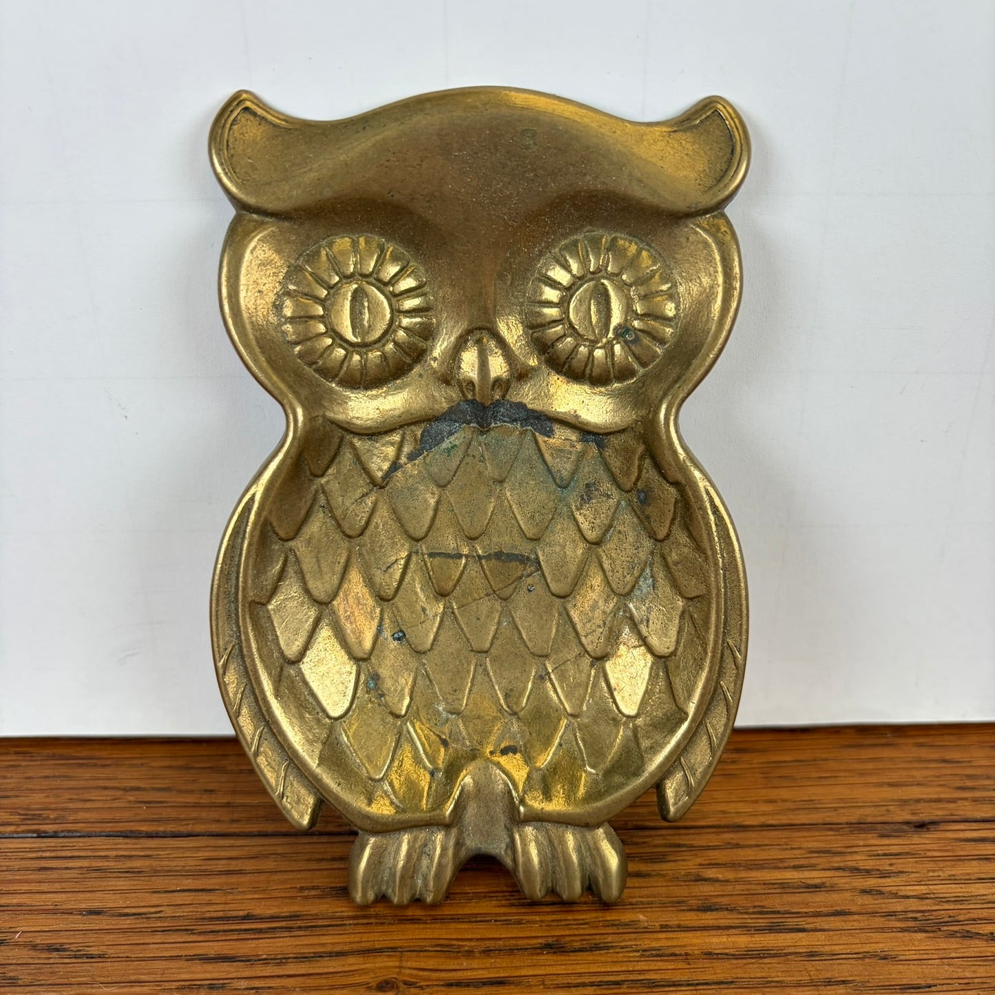 Vintage messing schaaltje uil