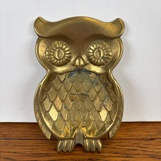 Vintage messing schaaltje uil