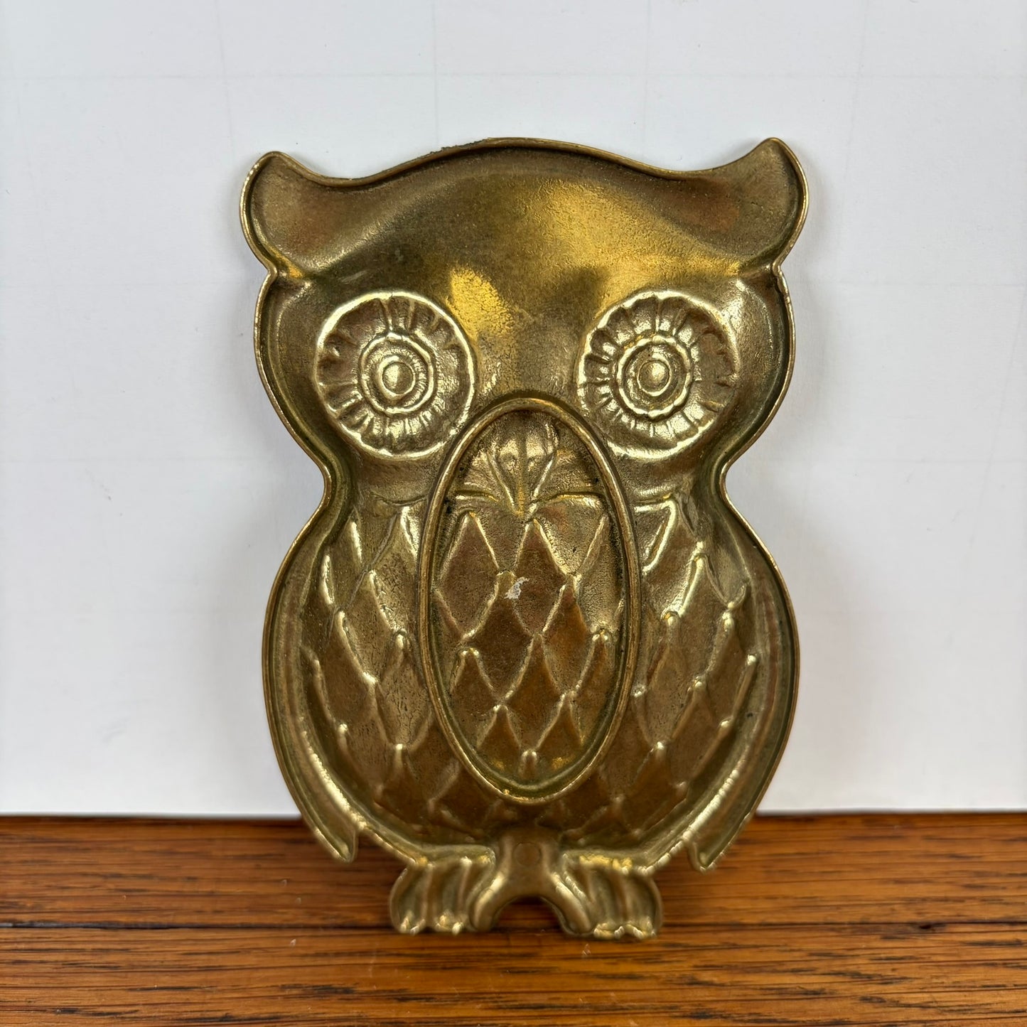Vintage messing schaaltje uil
