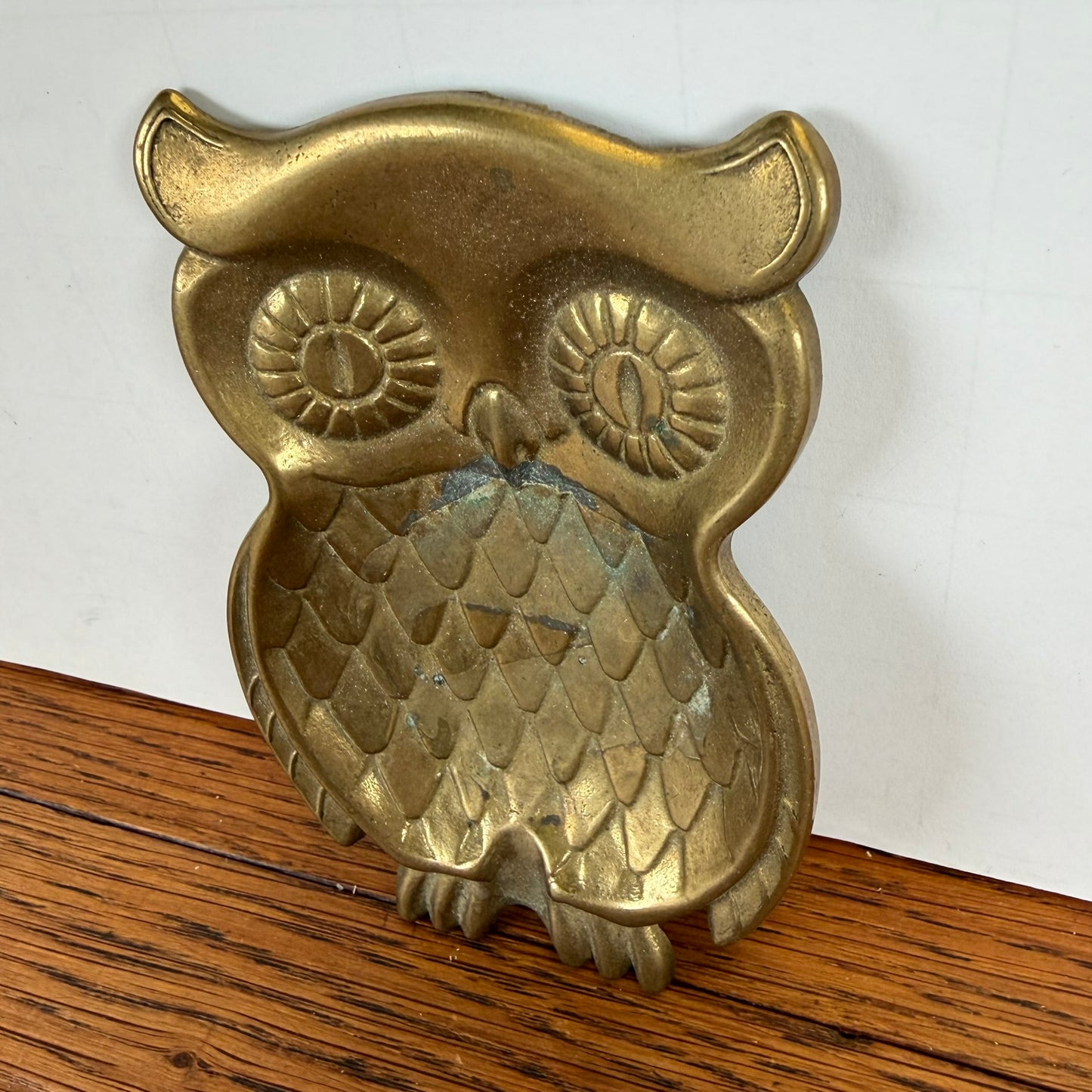 Vintage messing schaaltje uil