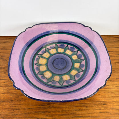 Vintage Lila Flora Holland schaal “vierkant”