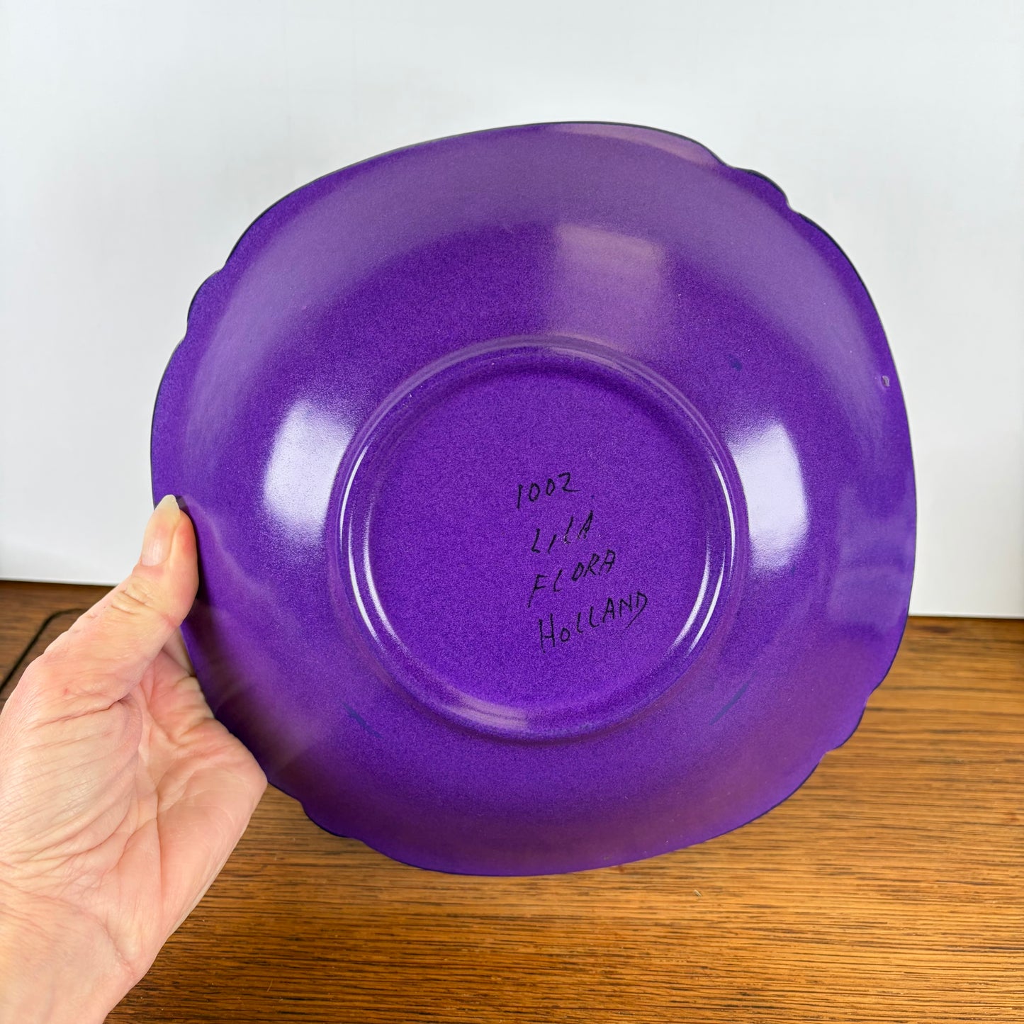 Vintage Lila Flora Holland schaal “vierkant”