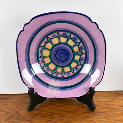 Vintage Lila Flora Holland schaal “vierkant”