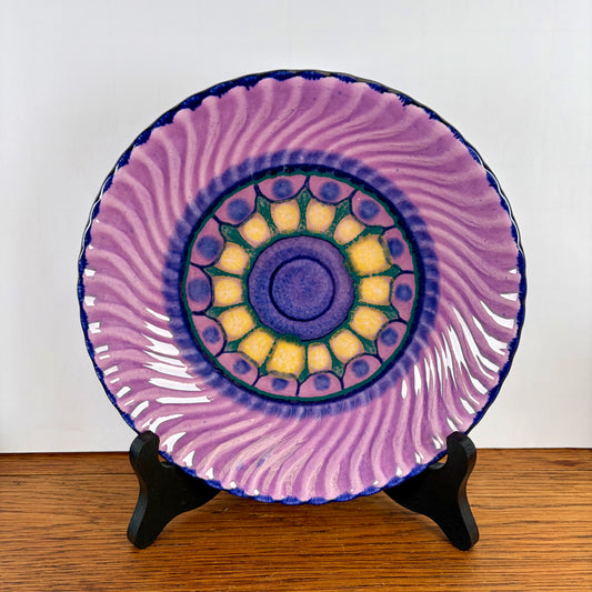 Vintage Lila Flora Holland schaal “rond”