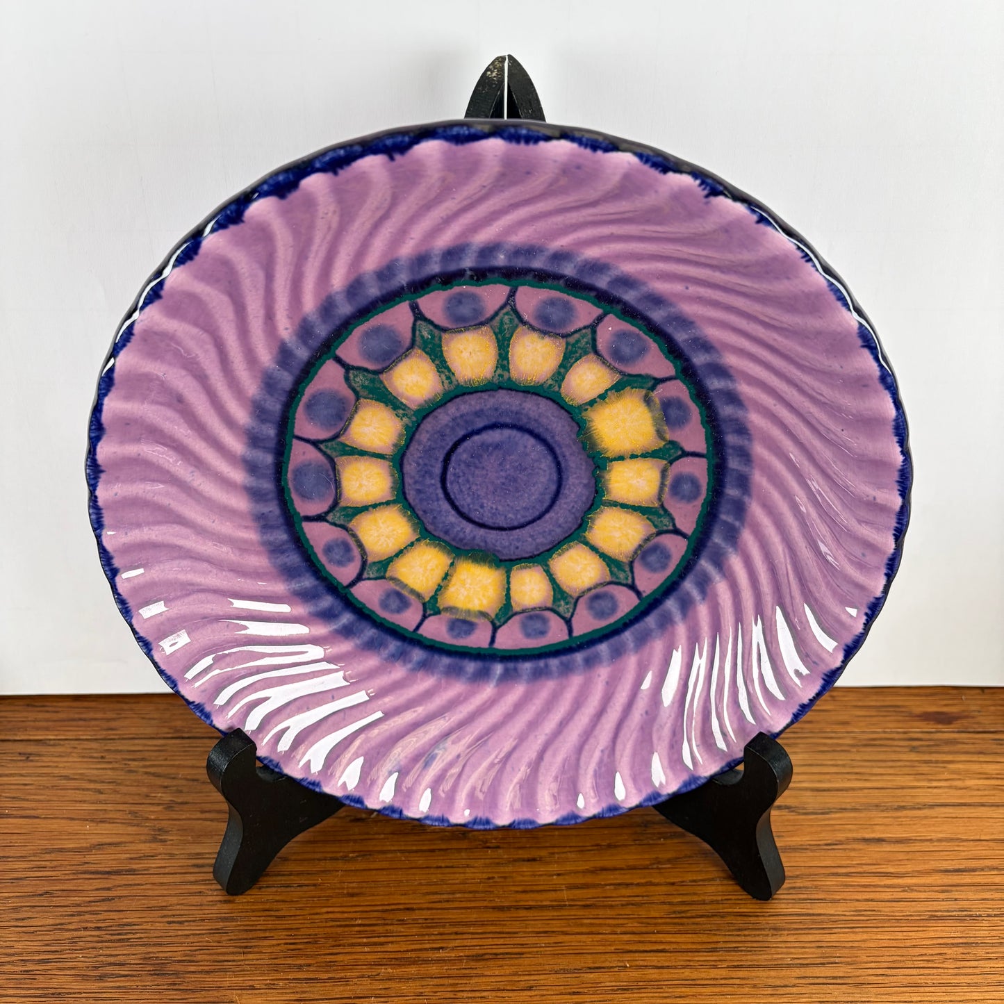 Vintage Lila Flora Holland schaal “rond”