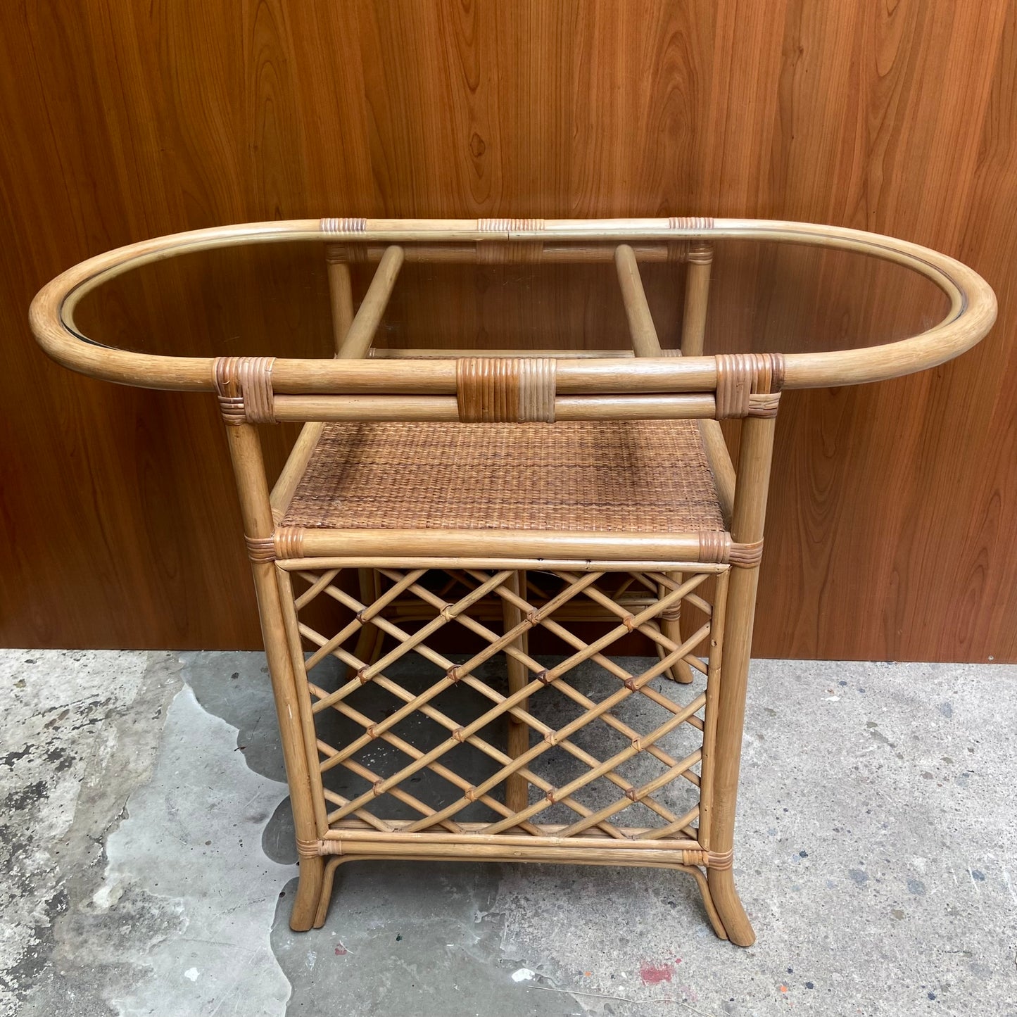 Vintage rotan bistroset