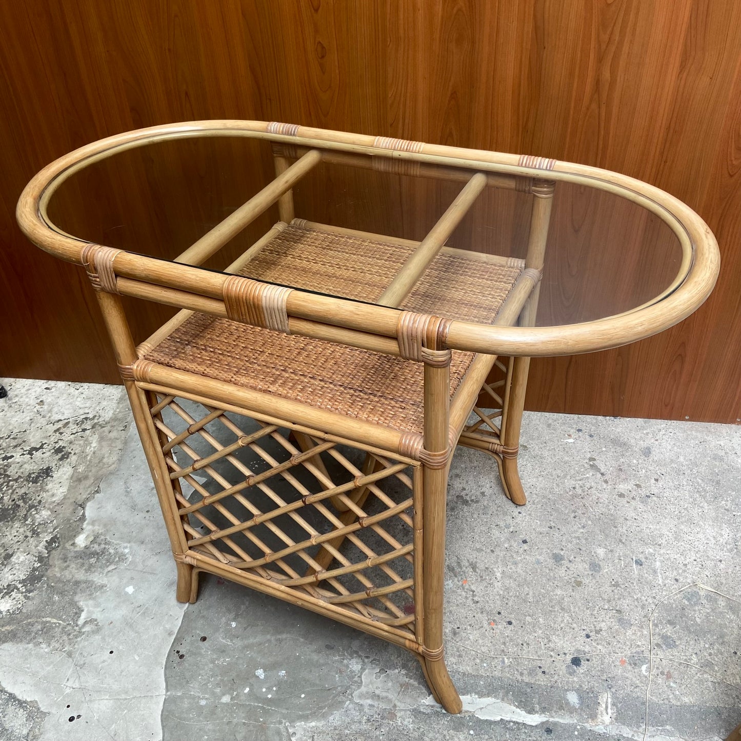 Vintage rotan bistroset