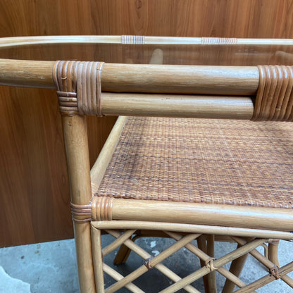 Vintage rotan bistroset