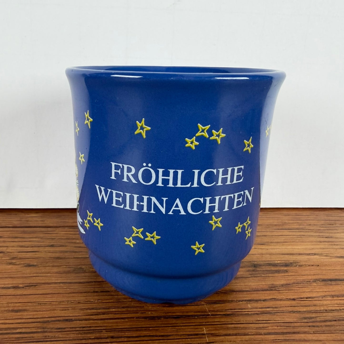 Blauwe kerst mok