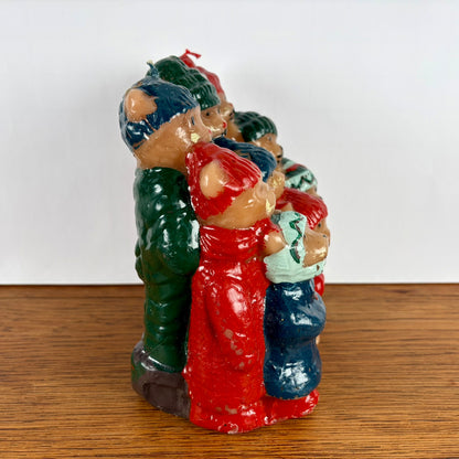 Vintage beren kerstkoor kaars