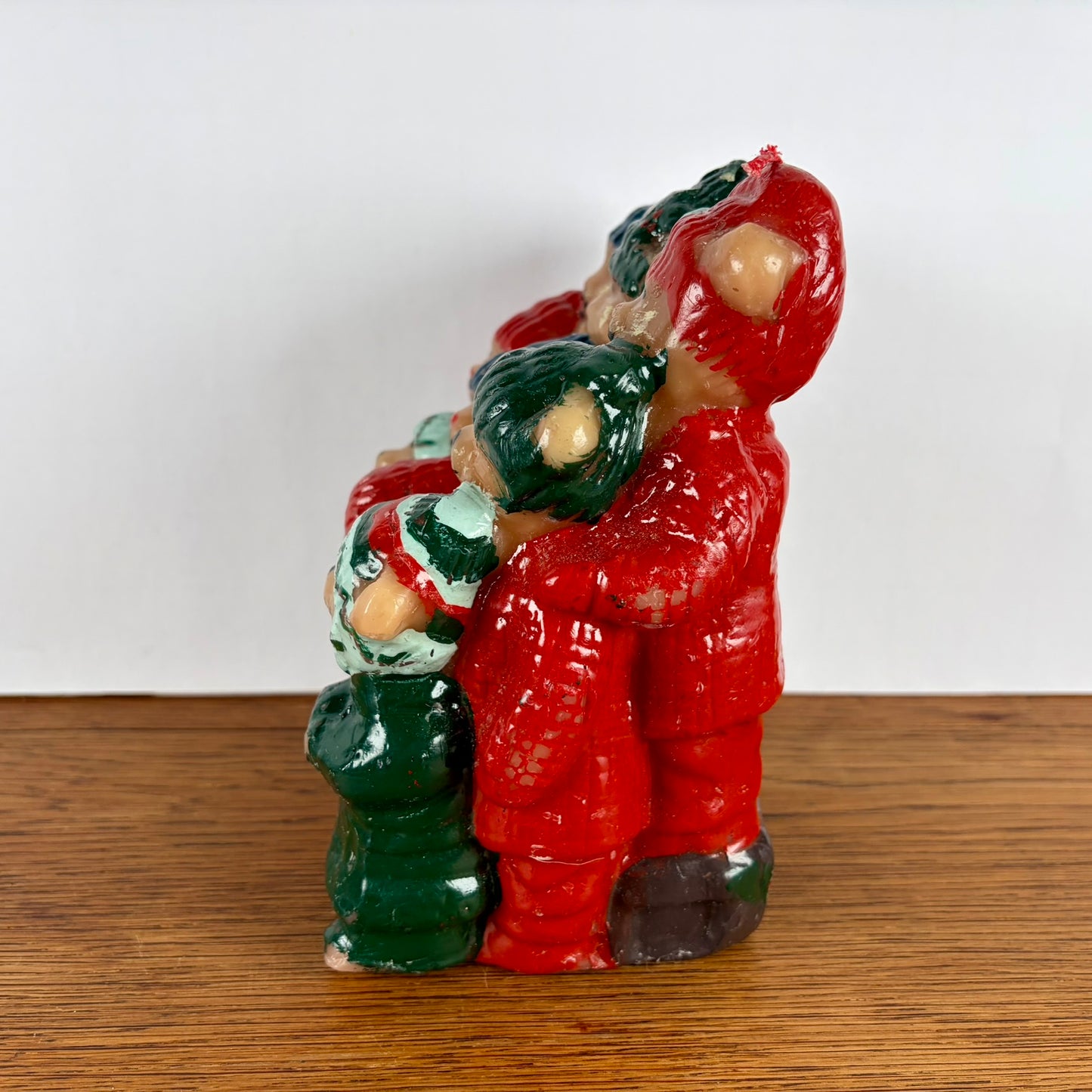 Vintage beren kerstkoor kaars