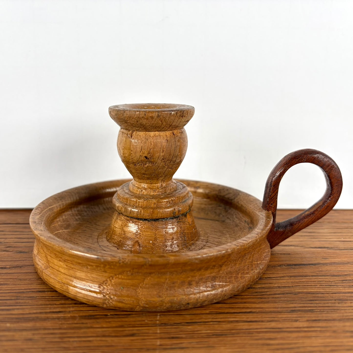 Vintage houten kandelaar