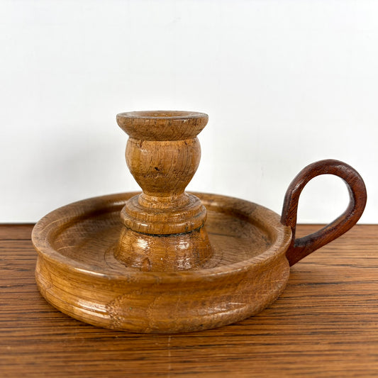 Vintage houten kandelaar