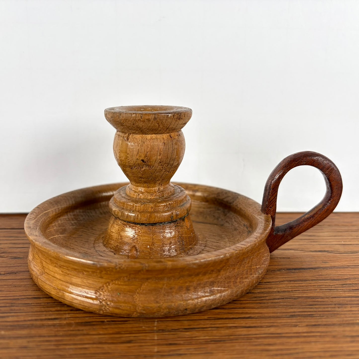 Vintage houten kandelaar