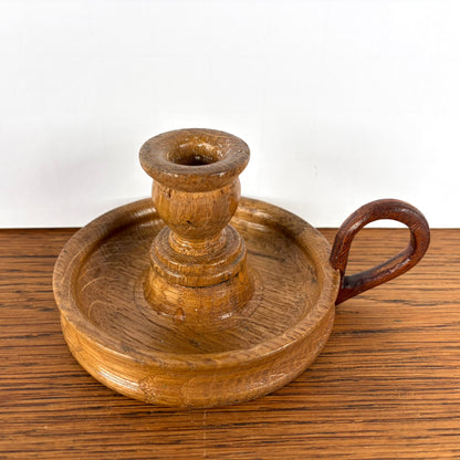 Vintage houten kandelaar