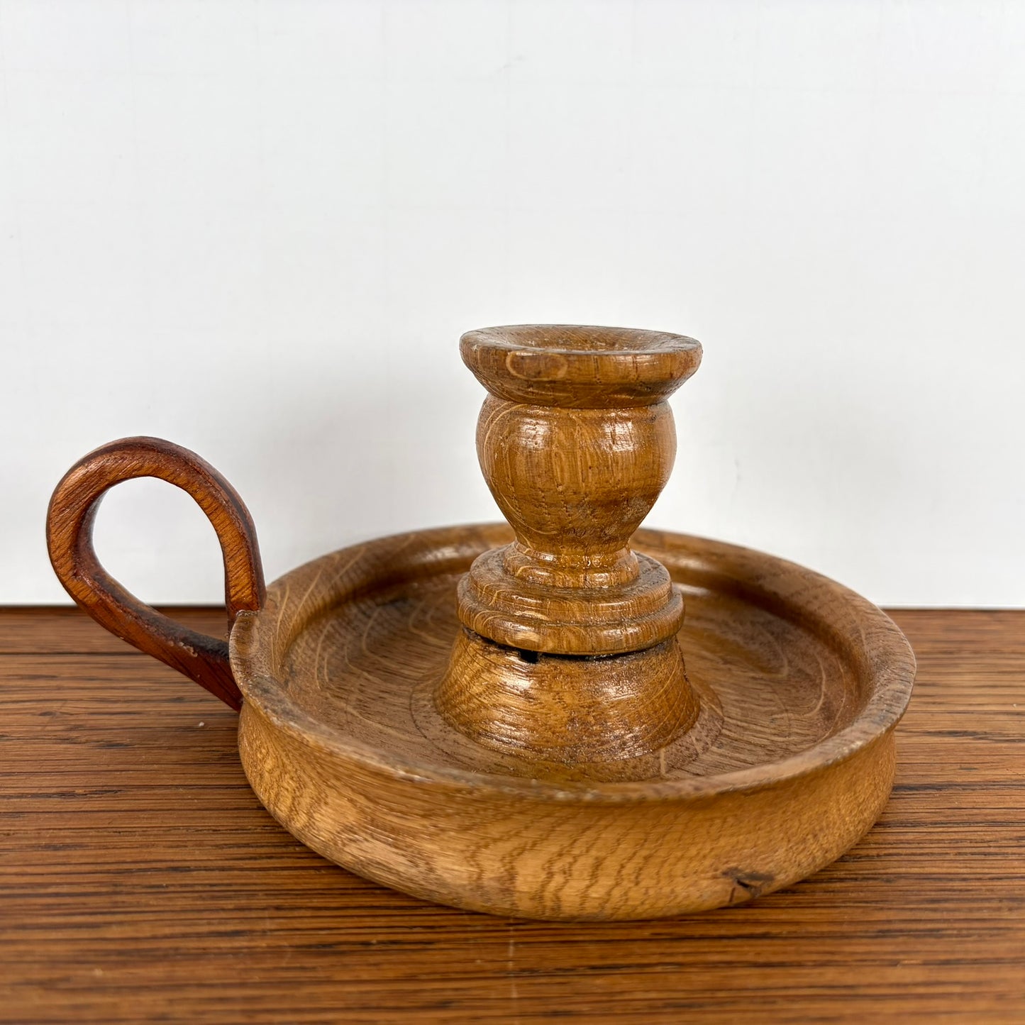 Vintage houten kandelaar