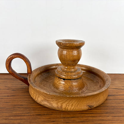 Vintage houten kandelaar