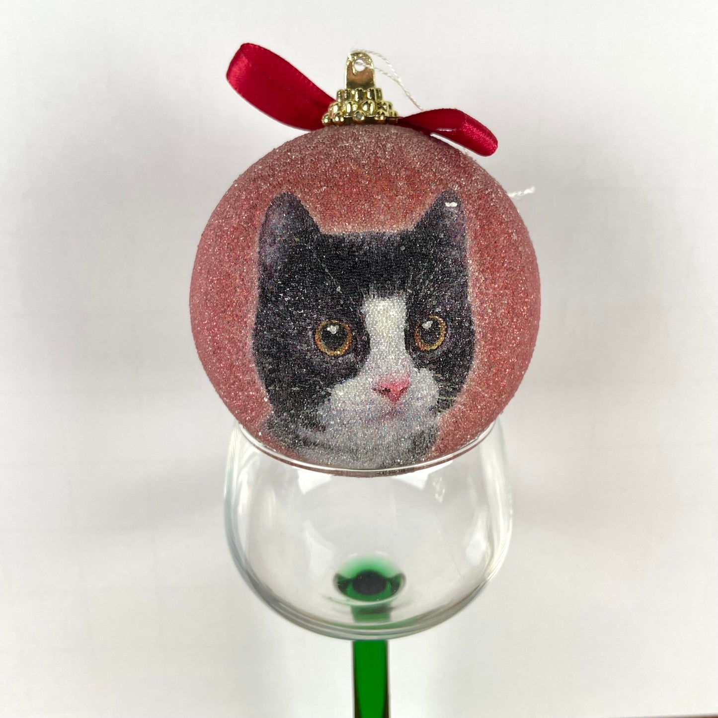 Kerstbal kat rood