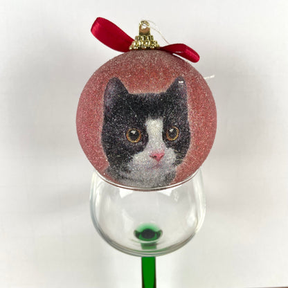 Kerstbal kat rood