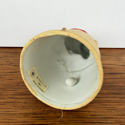 Keramieken kerstbel met kat