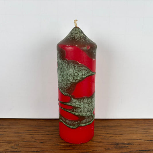 Vintage rode "fatlava" kaars