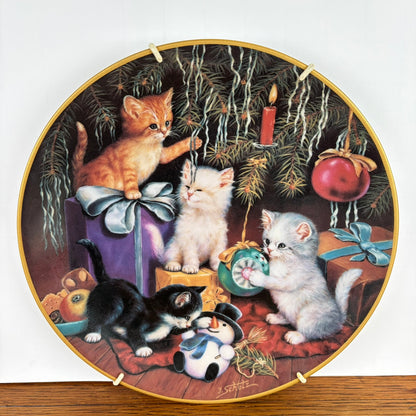 Wandbord kittens kerst 2