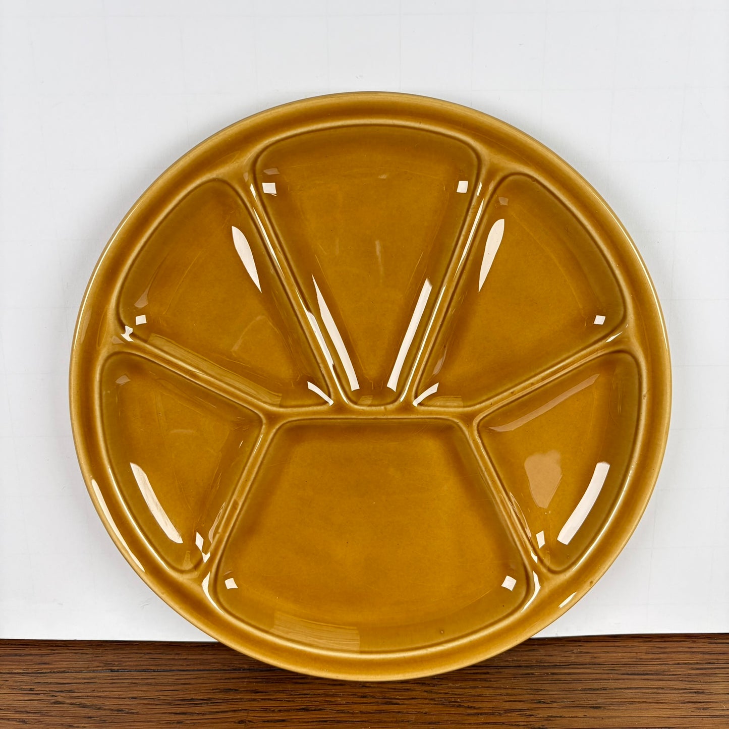 Vintage gourmet borden lichtbruin-okergeel