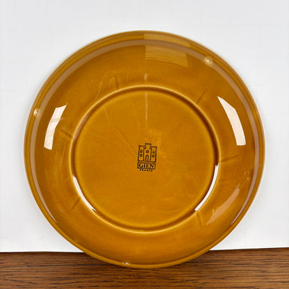 Vintage gourmet borden lichtbruin-okergeel