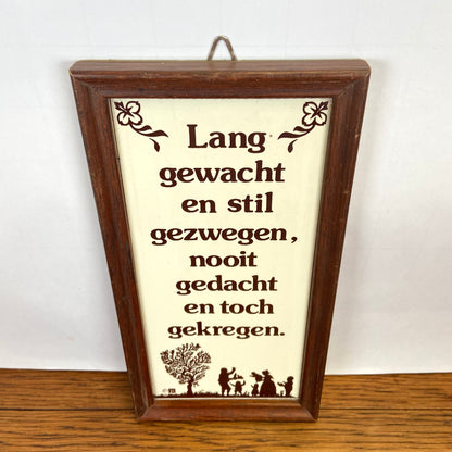 Vintage tegeltje