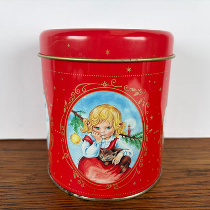 Rood kerst blikje Panetone