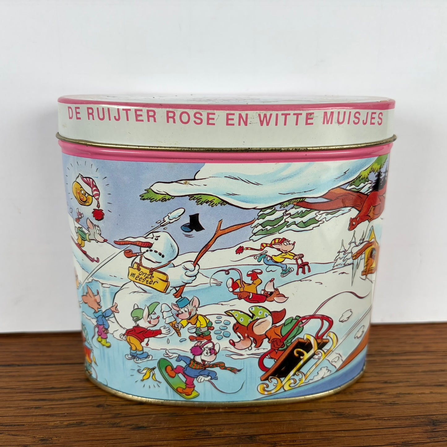 Vintage kerst -  winter blikje de Ruijter