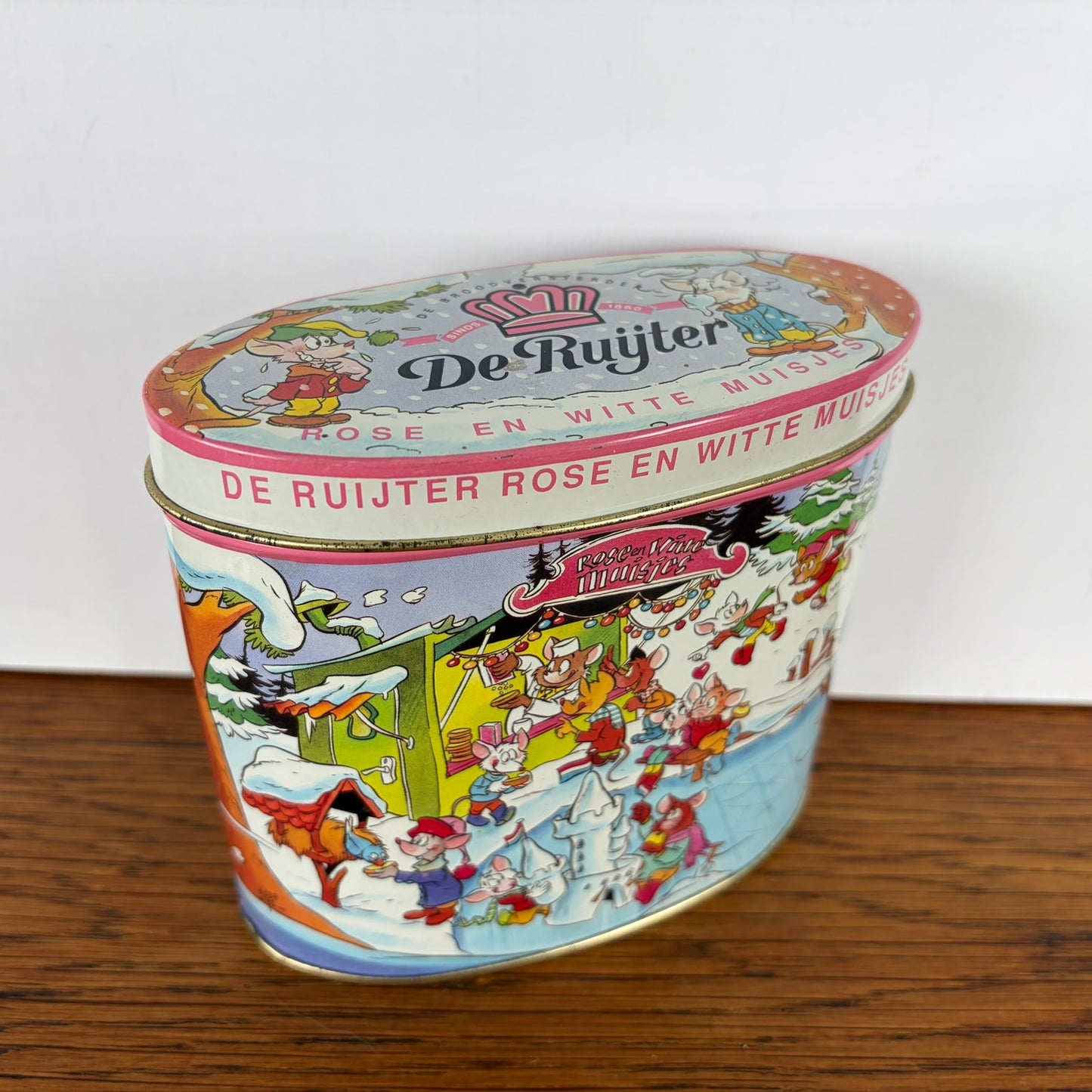 Vintage kerst -  winter blikje de Ruijter